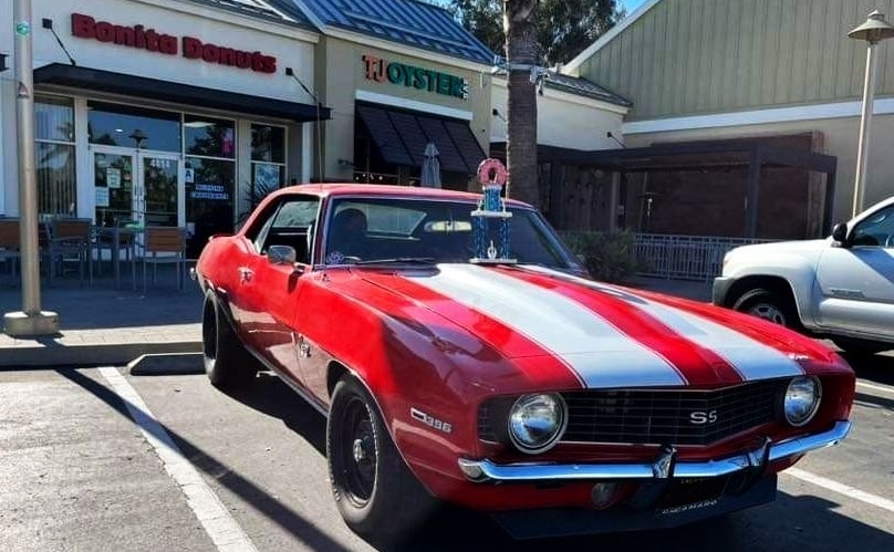 Red Camaro Doughnut Trophy - Bonita Cars And Coffee