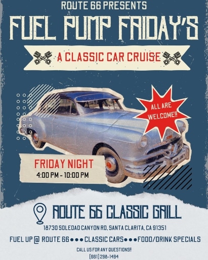Fuel Pump Fridays Car Show flyer 2024